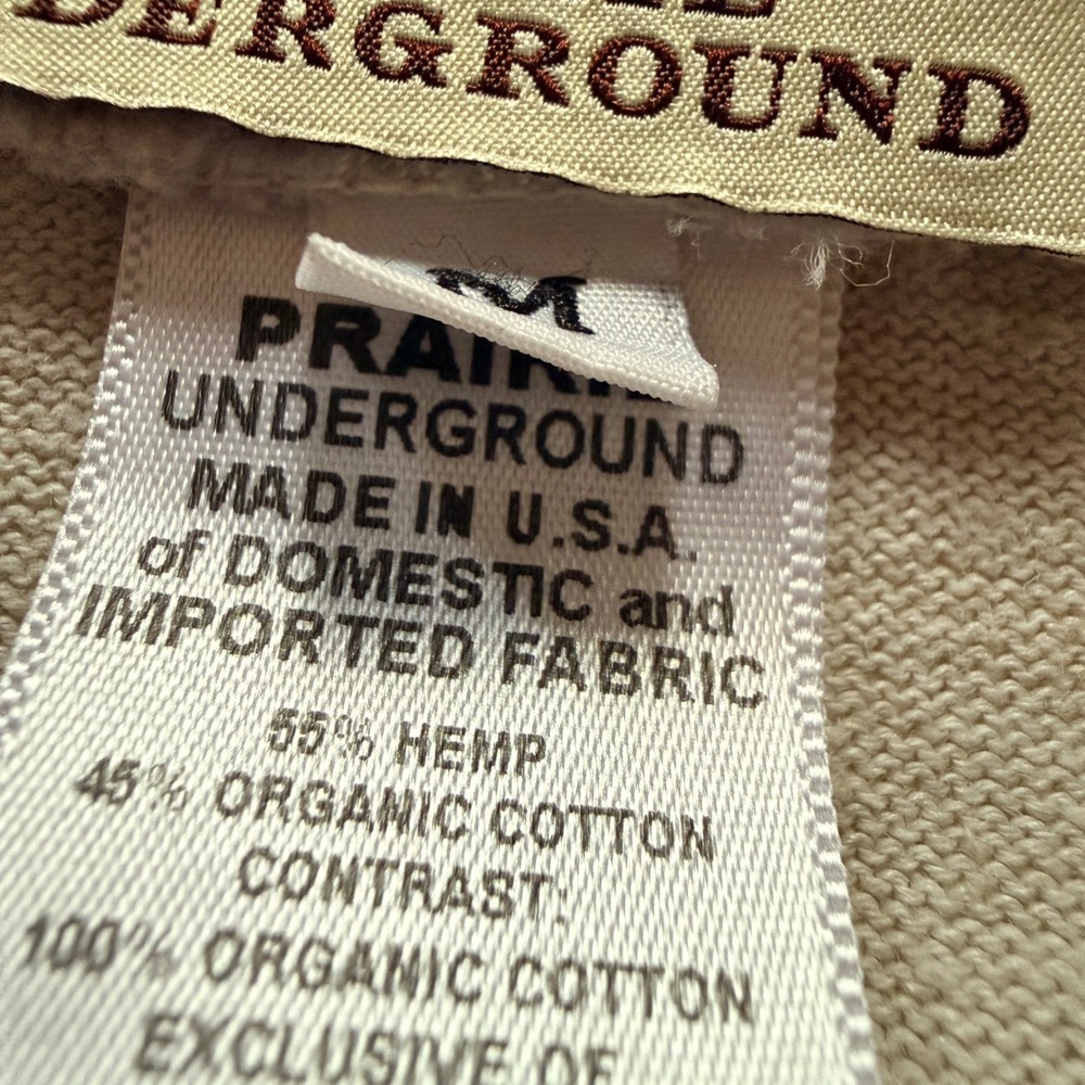 Prairie Underground Lagenlook Hemp Organic Cotton Tunic Top M - Picture 6 of 13